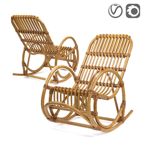 Rocking-chair children 39s from a rattan Malu
